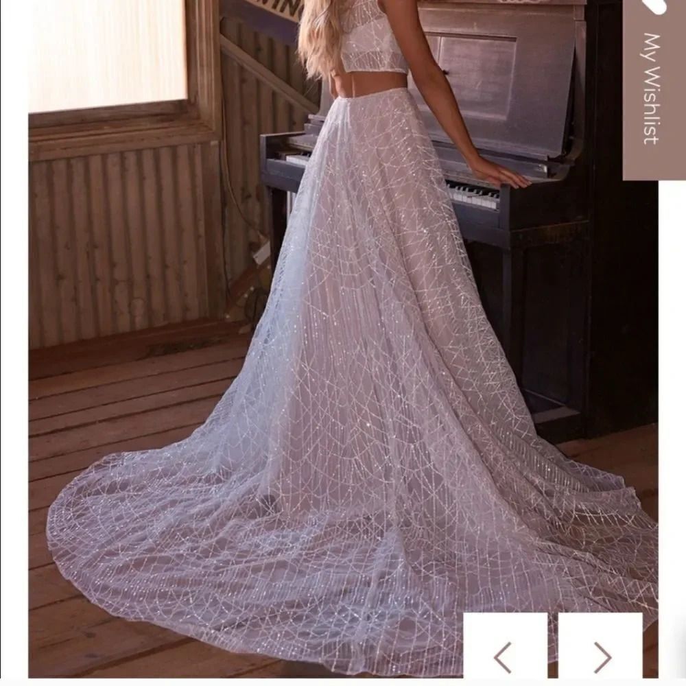 Evie Young Lyric Wedding Dress size 8, Brand NEW, 2 Piece Ivory/Latte - Picture 9 of 12